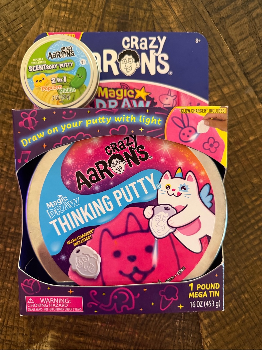 Crazy Aaron's Magic Draw Thinking Putty - Pink & Blue